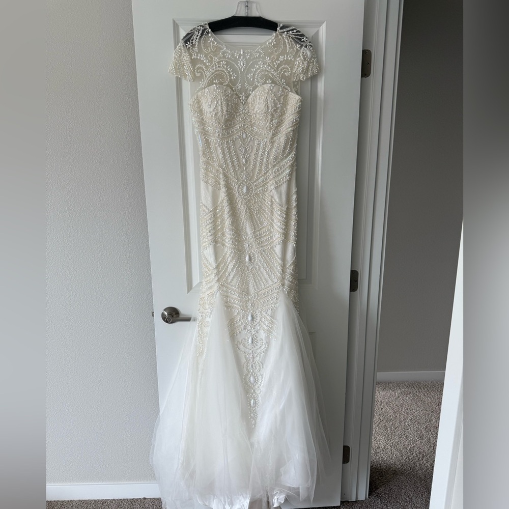 Sherri Hill Ivory Satin Dress